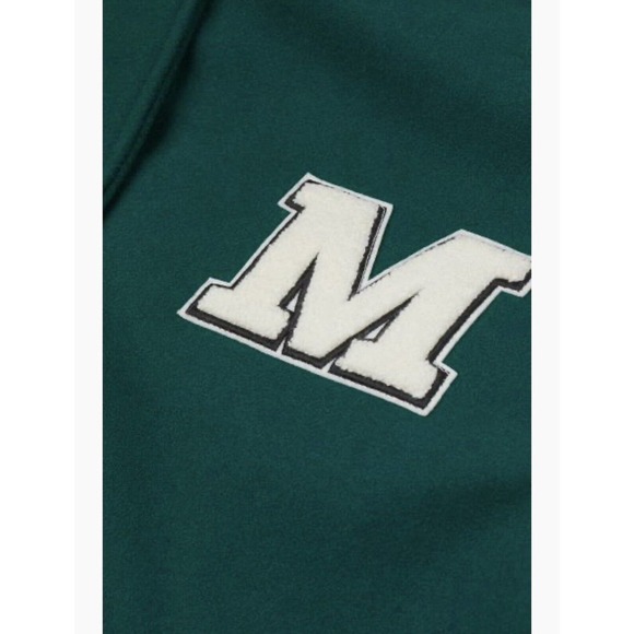 Divided H+M Minnesota College Womens size small Varsity Jacket Green Whi… - Picture 6 of 8